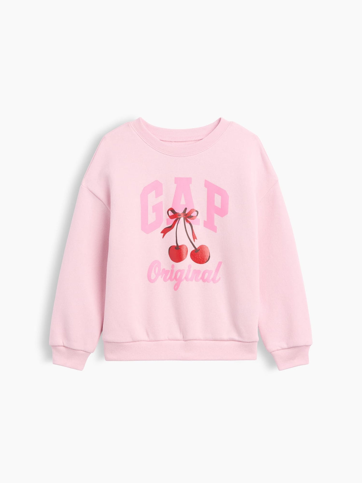 Açık Pembe Bisiklet Yaka Sweatshirt
