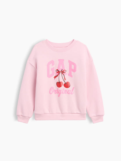 Açık Pembe Bisiklet Yaka Sweatshirt