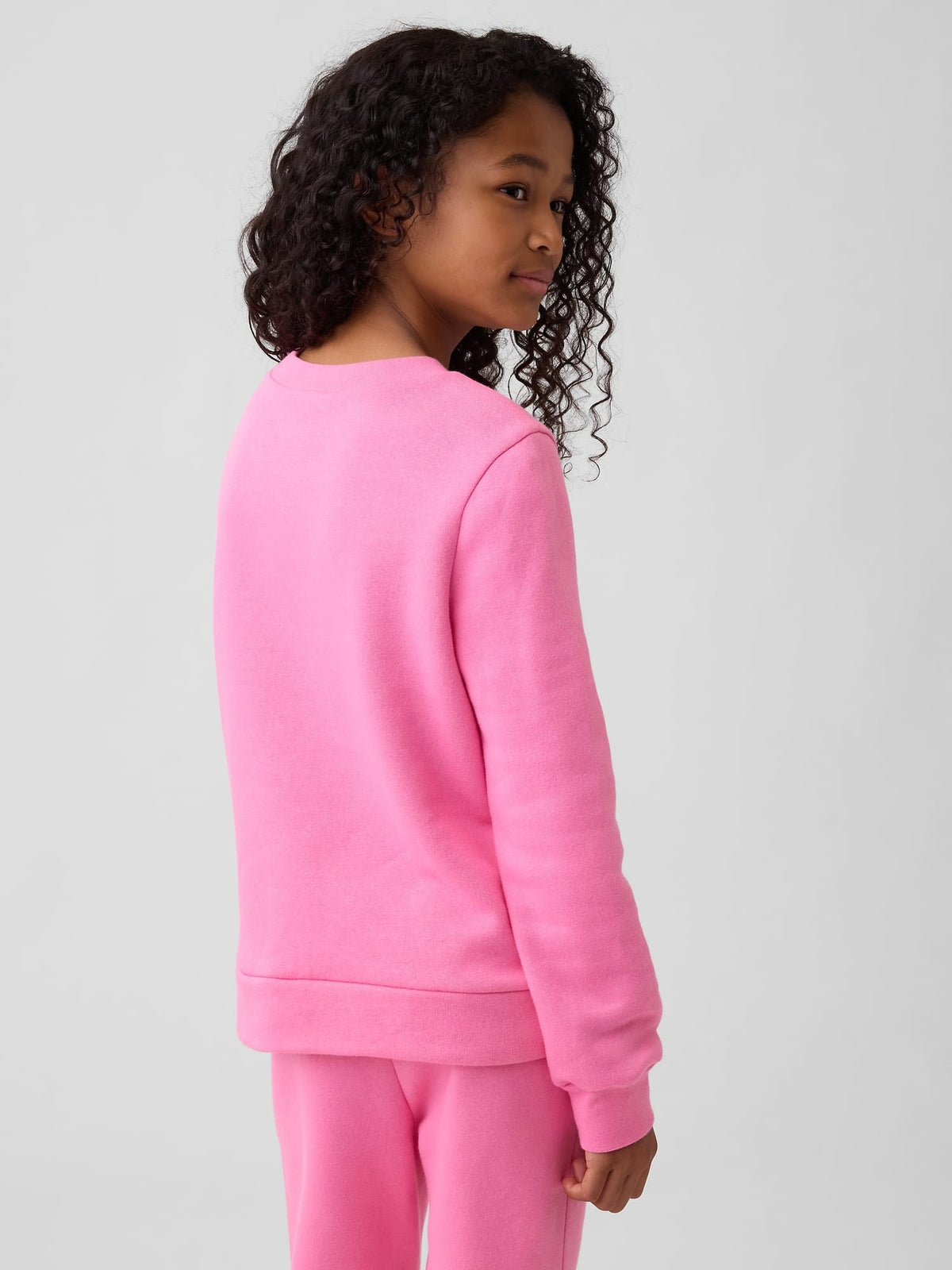 Pembe Grafik Baskılı Sweatshirt