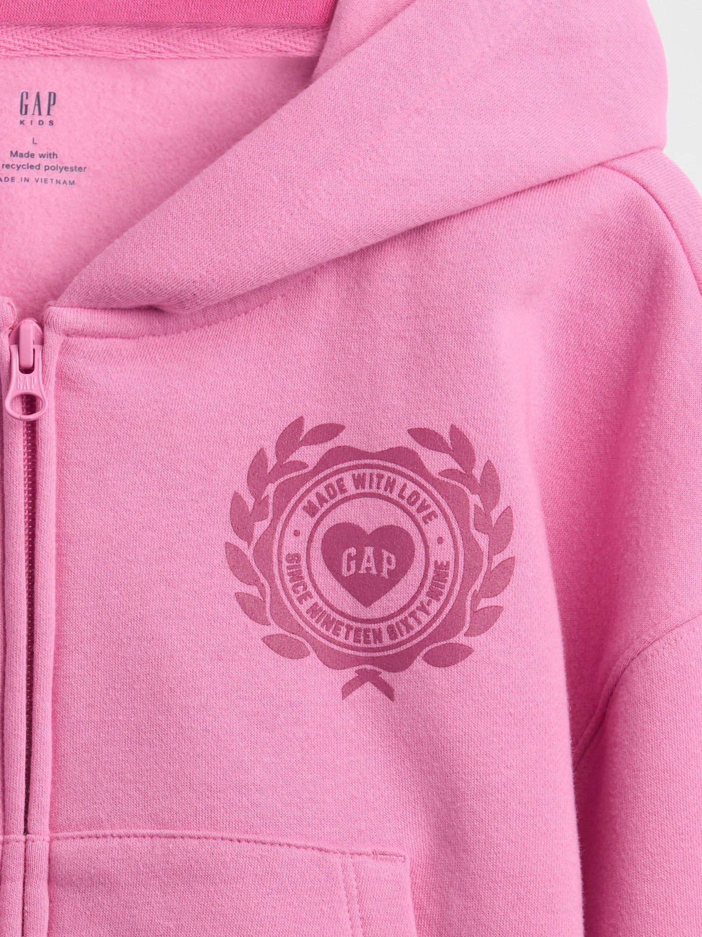 Pembe Vintagesoft Fermuarlı Sweatshirt