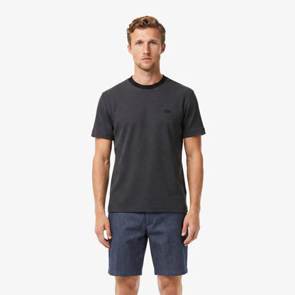 Lacoste Relaxed Fit Bisiklet Yaka Erkek Siyah T-shirt