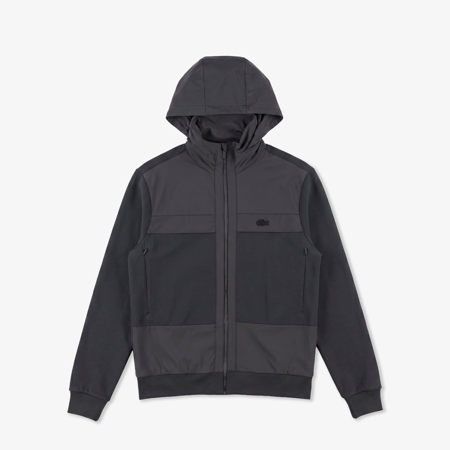 Lacoste Regular Fit Dik Yaka Renk Bloklu Erkek Gri Sweatshirt