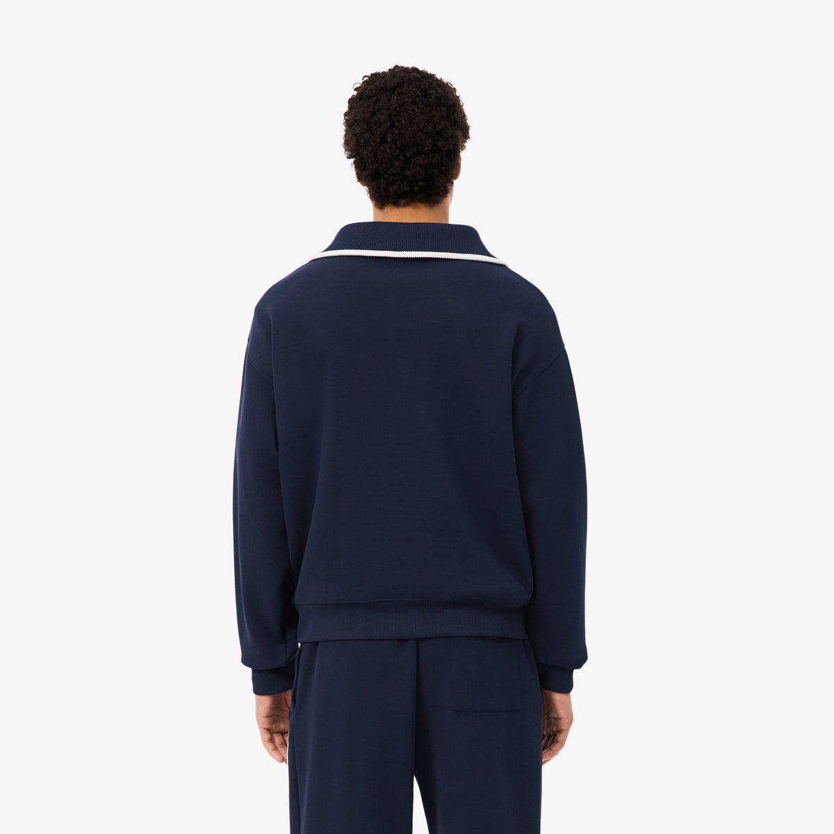 Lacoste Erkek Loose Fit Yarım Fermuarlı Lacivert Sweatshirt