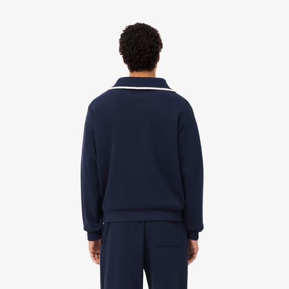 Lacoste Erkek Loose Fit Yarım Fermuarlı Lacivert Sweatshirt