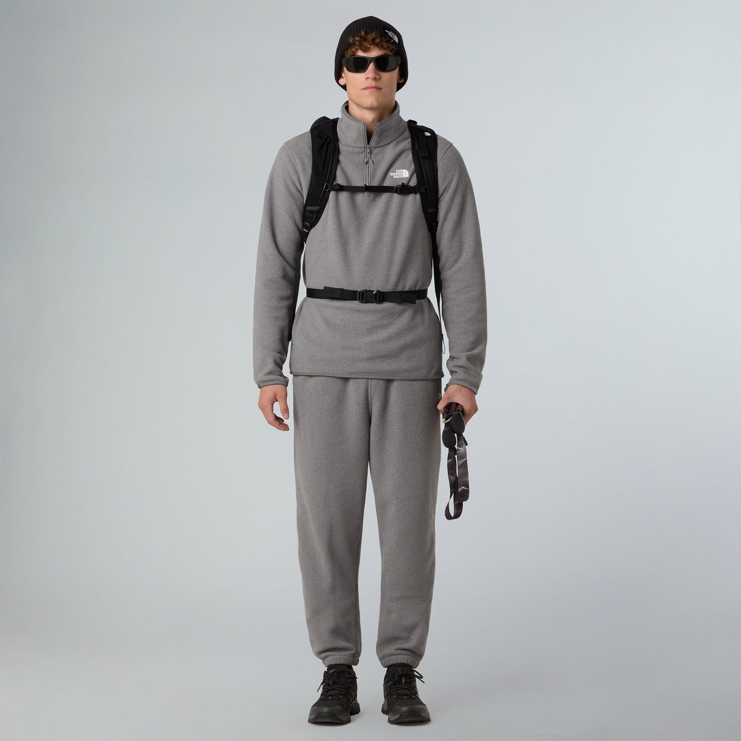 The North Face Glacier Fermuarlı Erkek Gri Polar Ceket