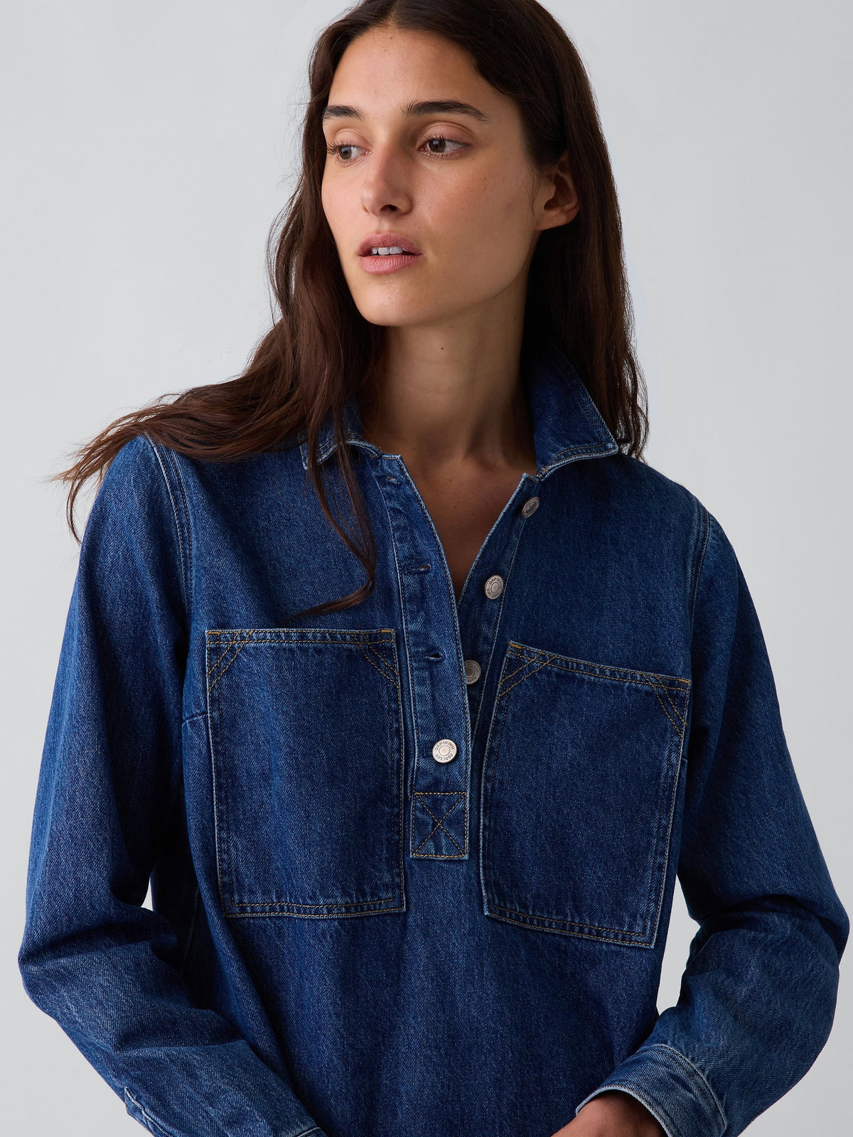 Mavi Denim Mini Shift Elbise