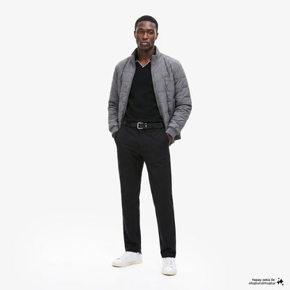 Lacoste Regular Fit Erkek Gri Mont