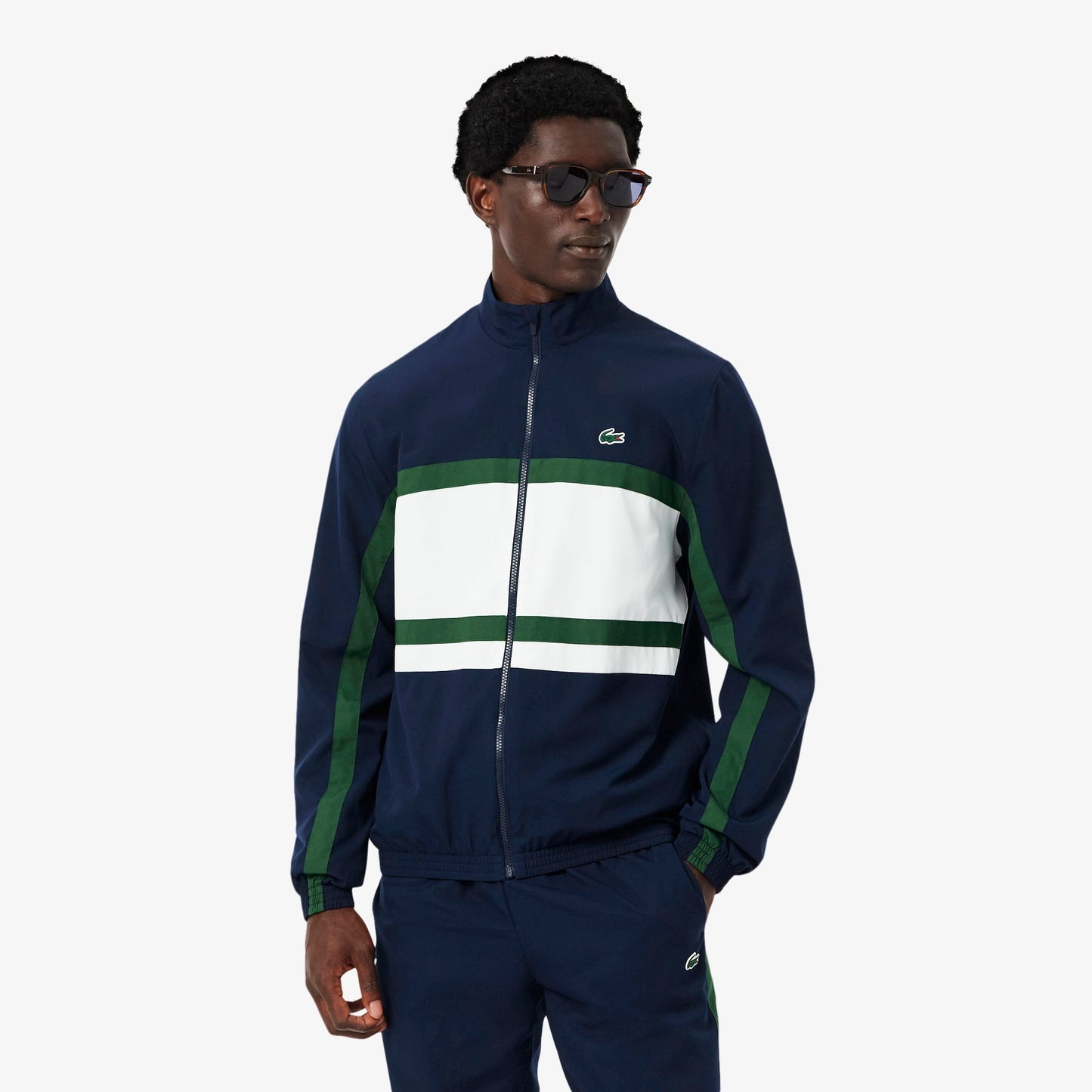 Lacoste Erkek Regular Fit Renk Bloklu Lacivert Eşofman Takımı