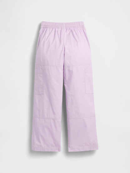 Lila Pull-on Relaxed Denim Kargo Pantolon