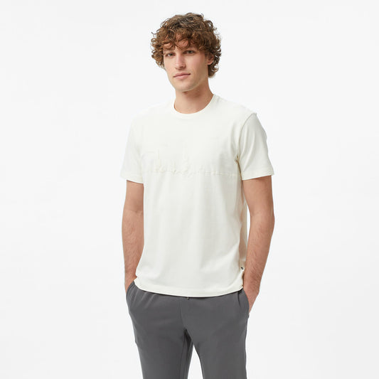 Nautica Erkek Krem Regular Fit Baskılı T-shirt