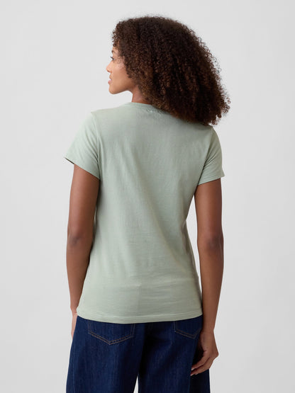 Açık Yeşil Gap Logo T-shirt