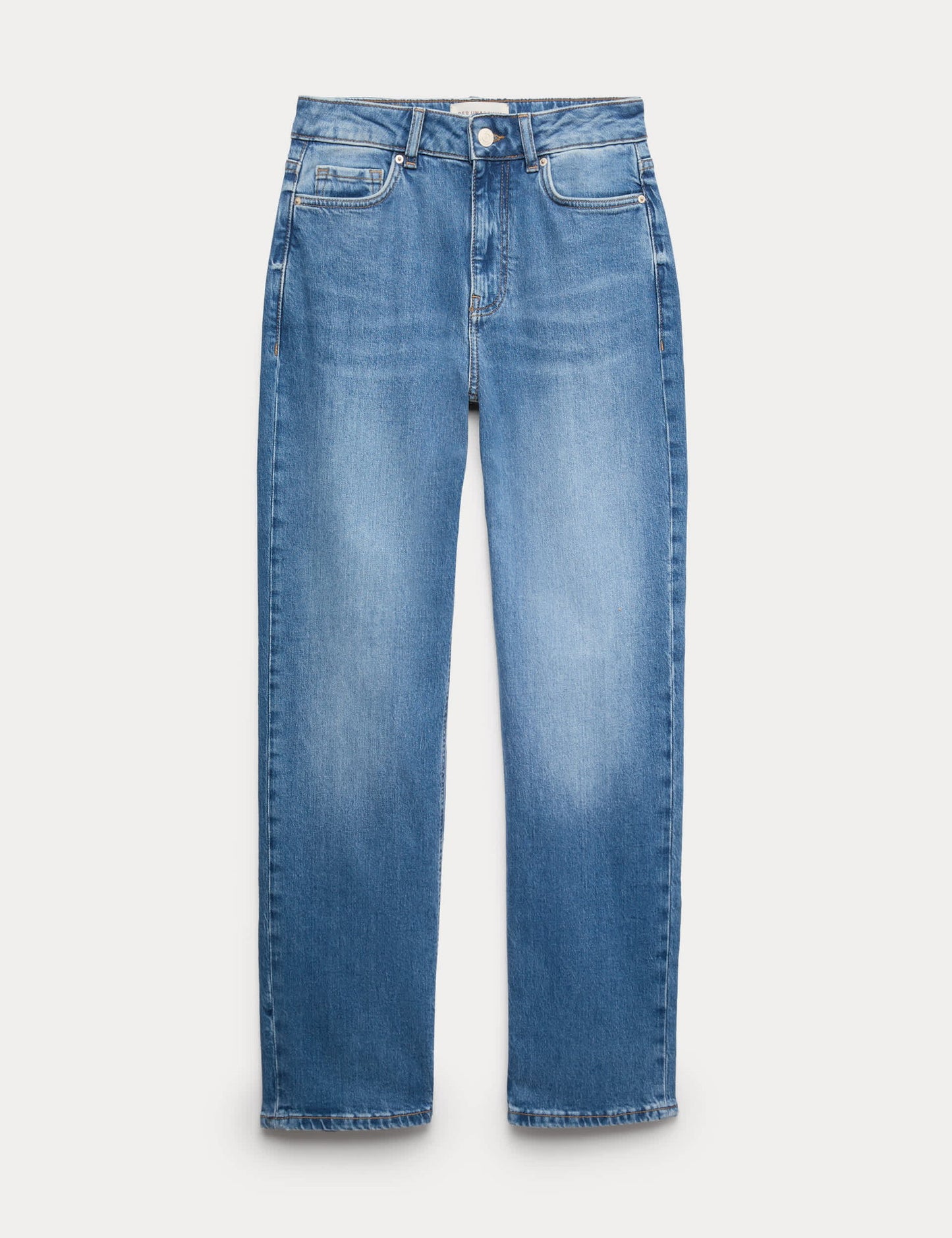 Mid Rise Düz Kesim Grazer Jean Pantolon