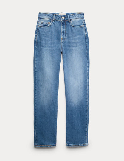 Mid Rise Düz Kesim Grazer Jean Pantolon