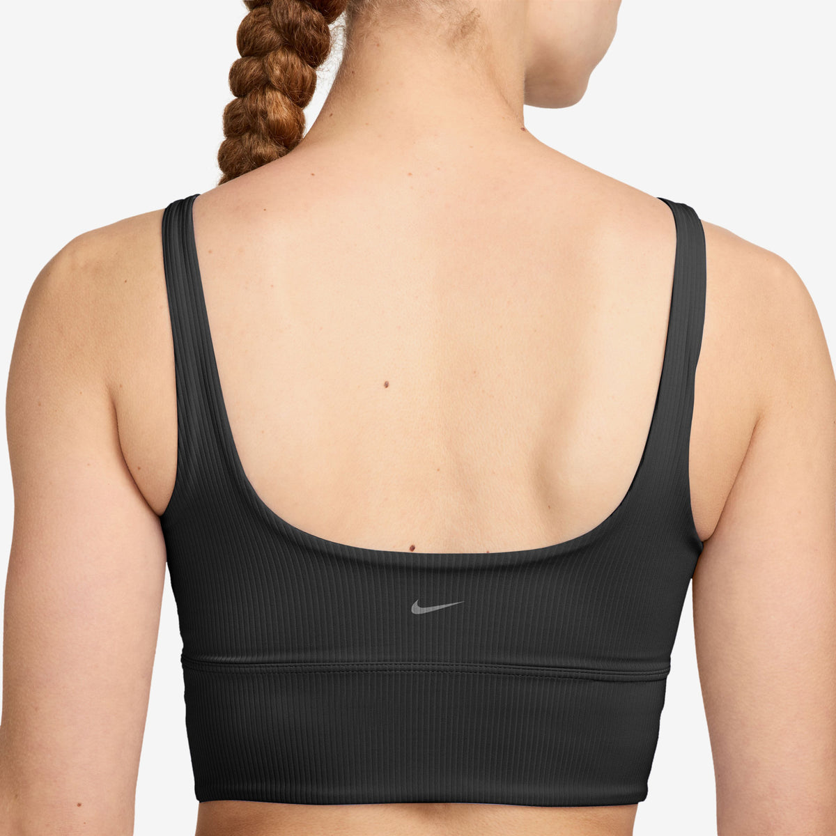 Nike Zenvy Ribbed Kadın Siyah Antrenman Bra