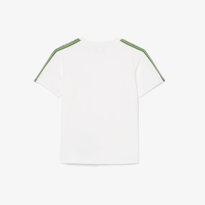 Lacoste Çocuk Bisiklet Yaka Beyaz T-shirt