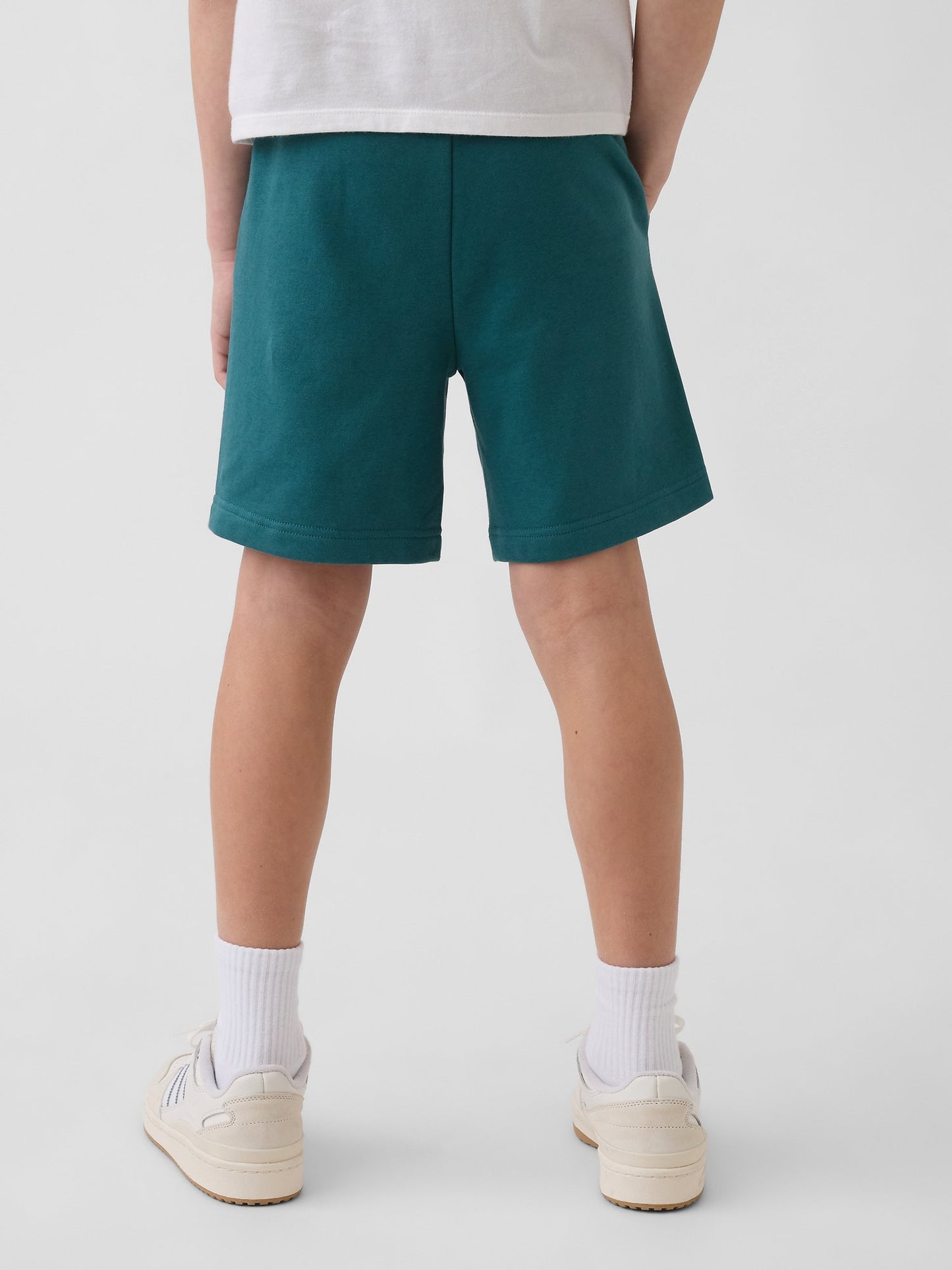 Koyu Yeşil Relaxed Gap Logo Fransız Havlu Kumaş Pull-on Şort