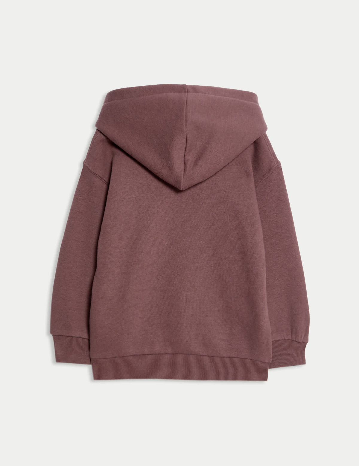 Pamuk Karışımlı Düz Kapüşonlu Sweatshirt