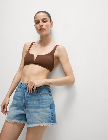 Fitilli V Yaka Bikini Üstü