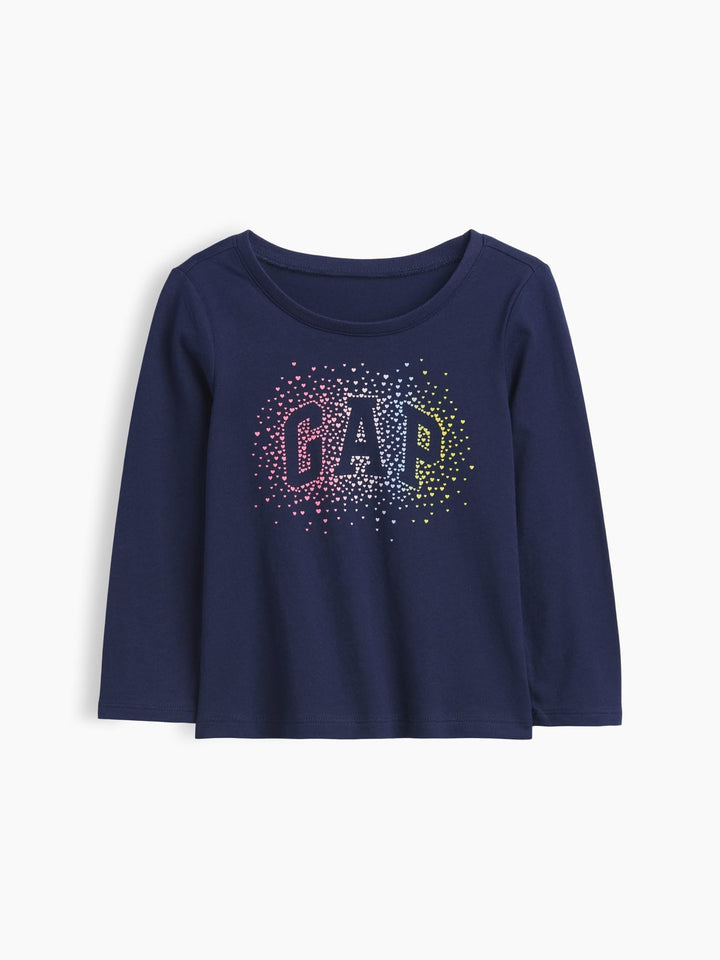 Lacivert Grafik Baskılı T-shirt