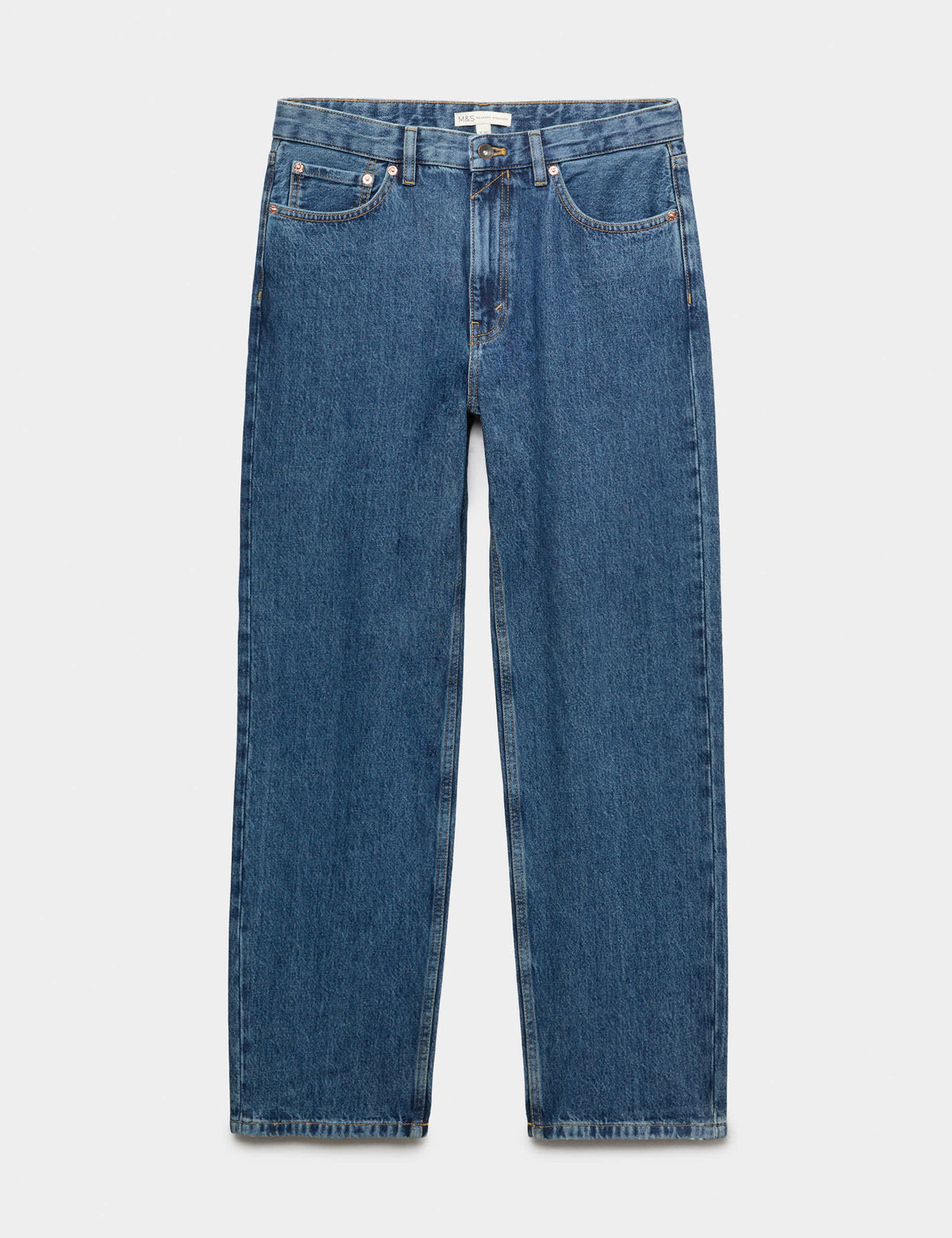 Relaxed Fit Düz Paça Jeans