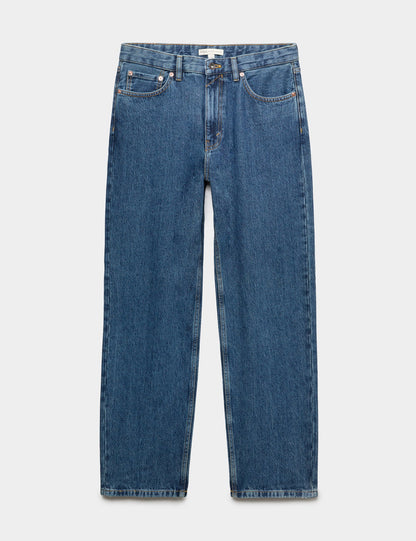 Relaxed Fit Düz Paça Jeans