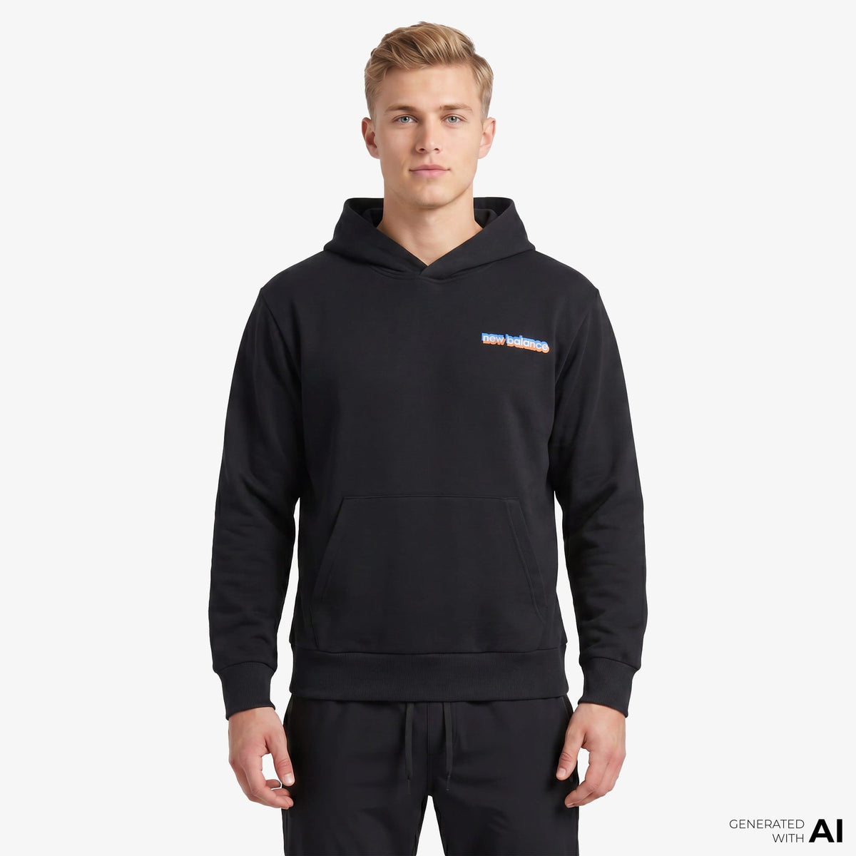 New Balance Lifestyle Erkek Siyah Sweatshirt