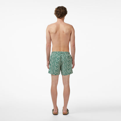 Lacoste Regular Fit Erkek Yeşil Deniz Şortu