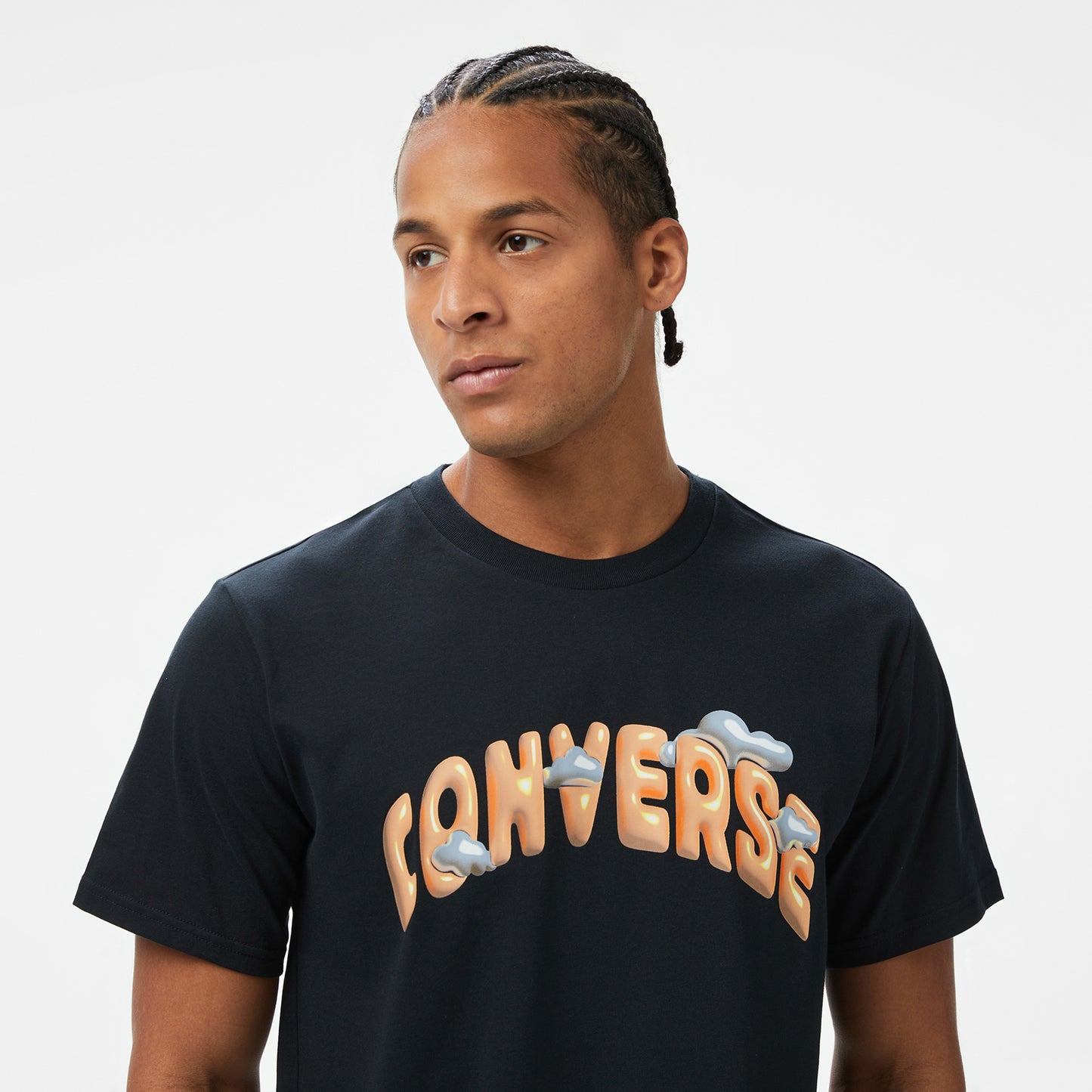 Converse Classic Erkek Baskılı Siyah T-shirt