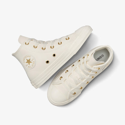 Converse Chuck Taylor All Star Taylored Lux Çocuk Krem Deri Sneaker
