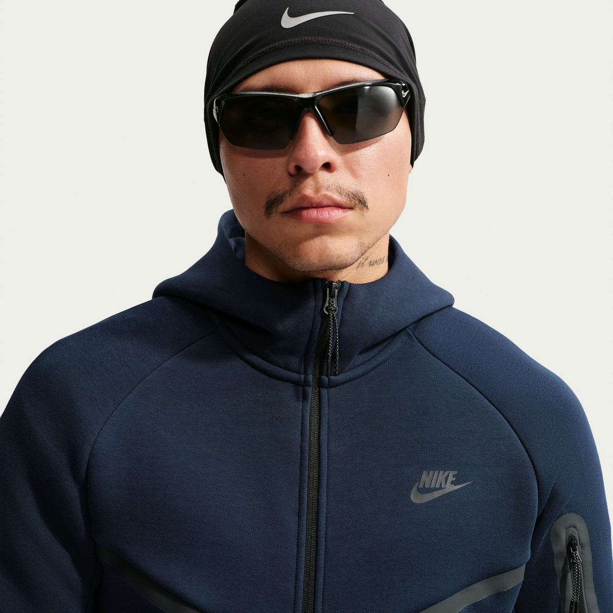 Nike Tech Fleece Full Zip Erkek Mavi Sweatshirt