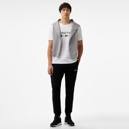Nautica Erkek Beyaz Standart Fit Kısa Kollu Baskılı T-shirt