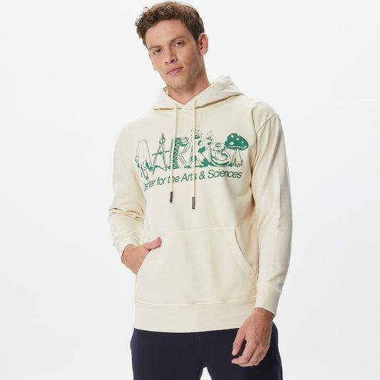 Market Smiley Art erkek Krem Hoodie