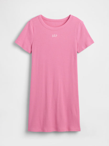 Pembe Gap Logo Fitilli T-shirt Elbise