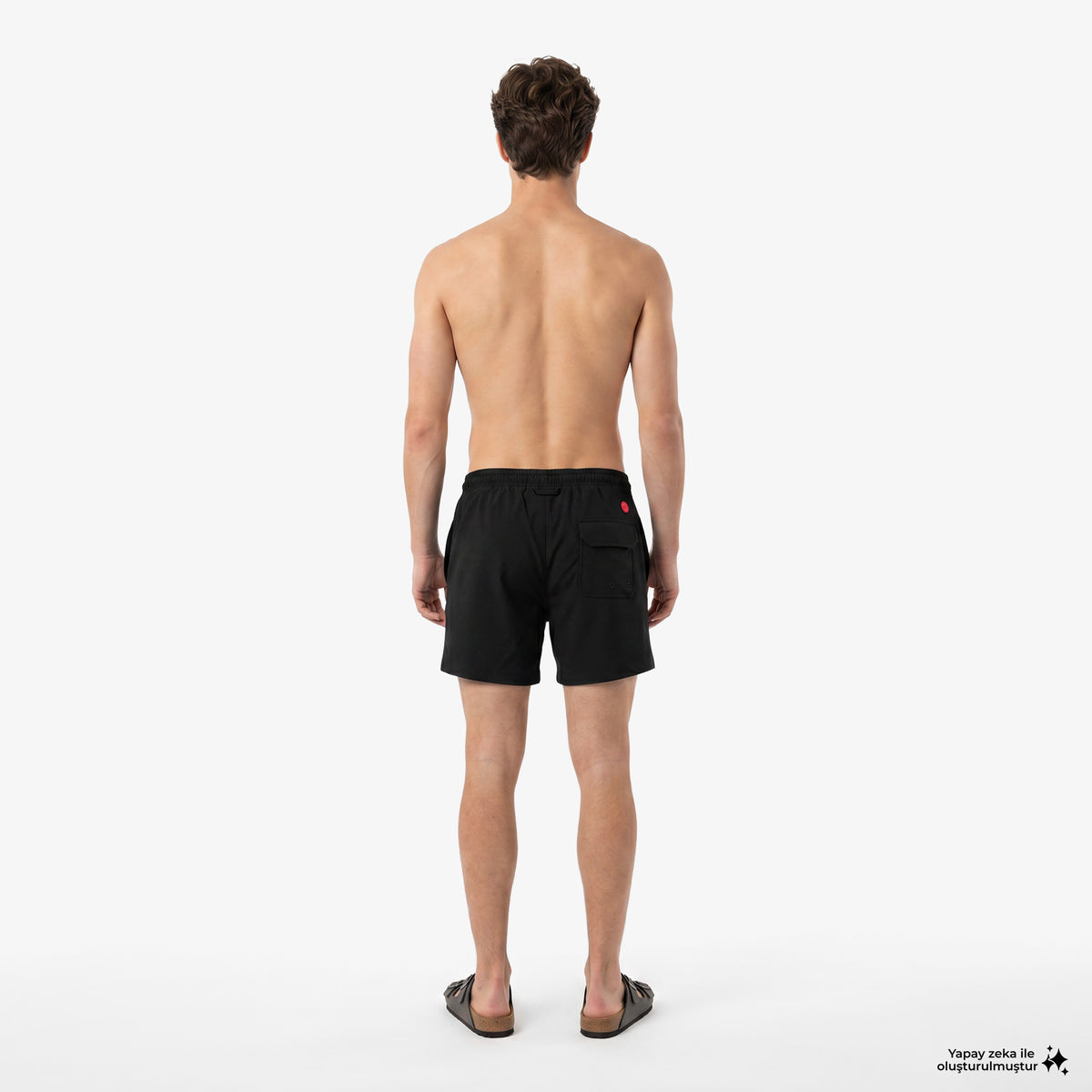 Unıted4 Comfort Fit Erkek Siyah Deniz Şortu