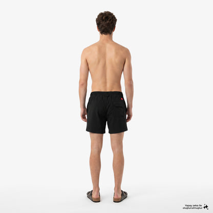 Unıted4 Comfort Fit Erkek Siyah Deniz Şortu