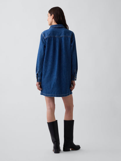 Mavi Denim Mini Shift Elbise