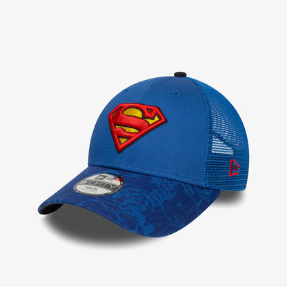 New Era Dc 9forty Trucker Supman Baz Çocuk Mavi Şapka