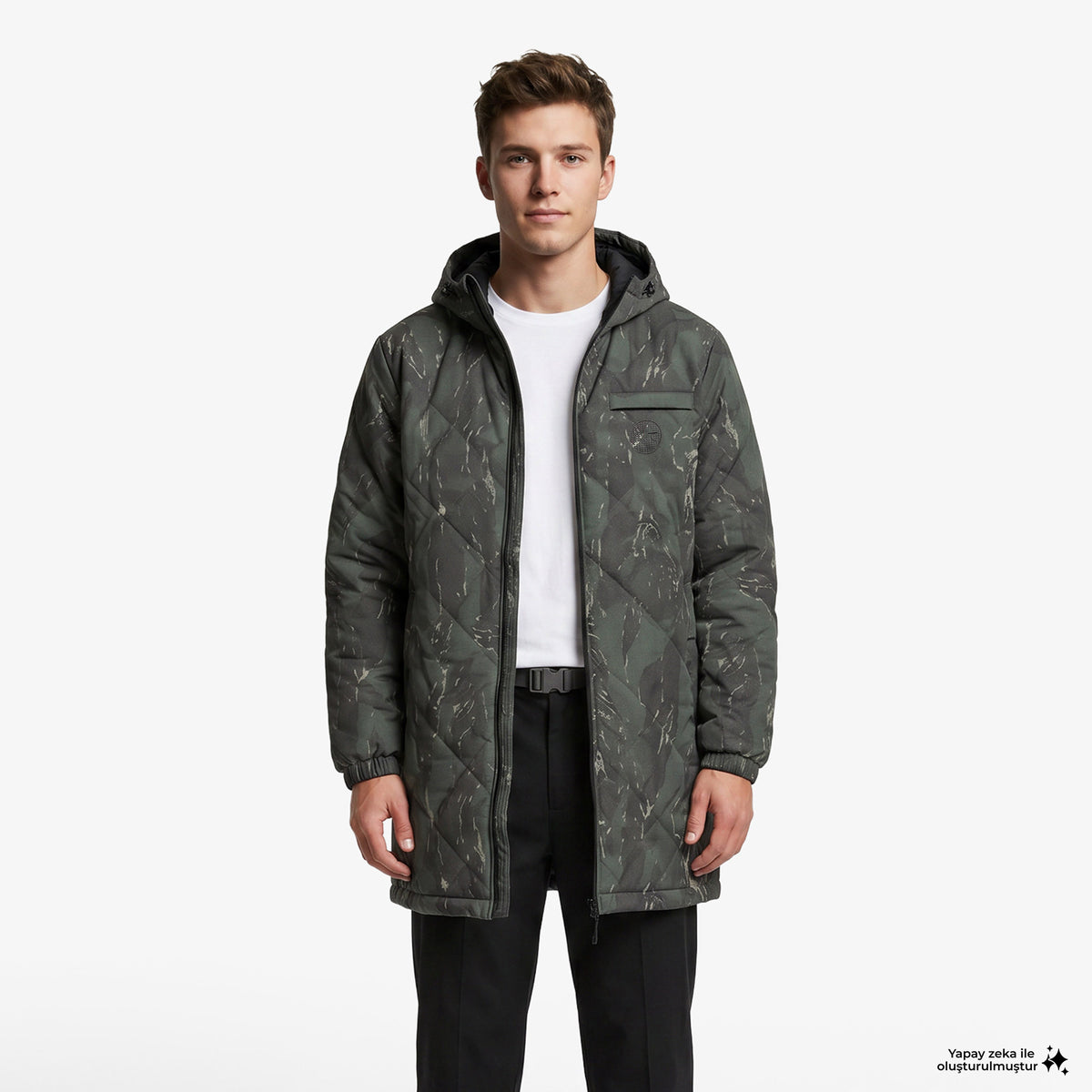 United4 Regular Fit Erkek Yeşil Mont