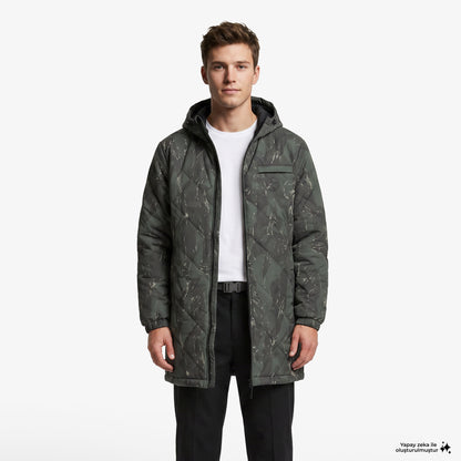 United4 Regular Fit Erkek Yeşil Mont