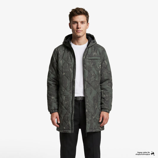 United4 Regular Fit Erkek Yeşil Mont