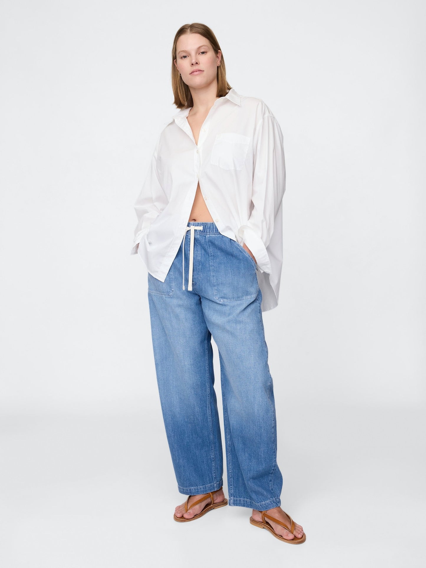 Mavi High Rise Kolay Barrel Jean Pantolon