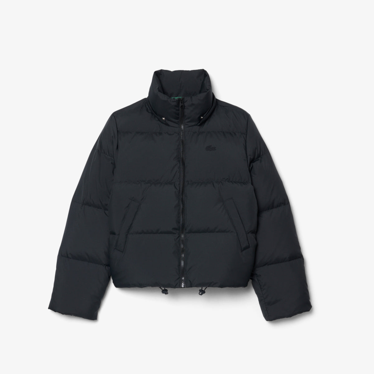 Lacoste Kadın Regular Fit Kapüşonlu Siyah Şişme Mont