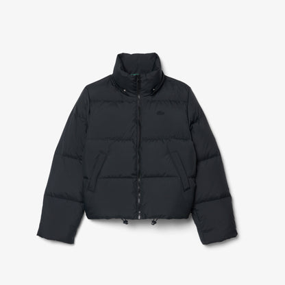 Lacoste Kadın Regular Fit Kapüşonlu Siyah Şişme Mont