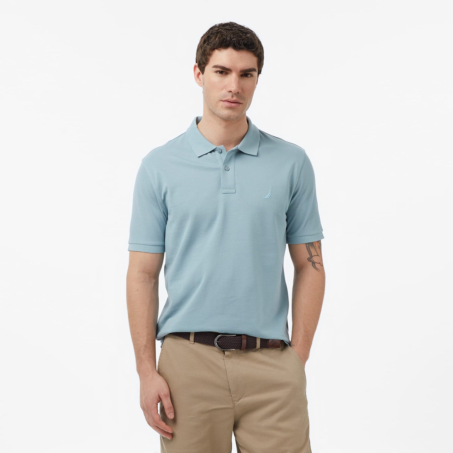 Nautica Erkek Yeşil Regular Fit Polo Yaka T-shirt