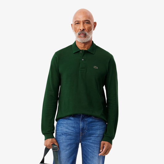 Lacoste Erkek Classic Fit Uzun Kollu Yeşil L1212 Polo