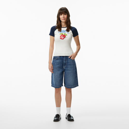 Tommy Hilfiger Fluid Vintage Tencel Kadın Mavi Şort