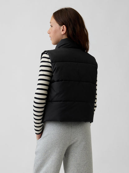 Siyah Relaxed Puffer Şişme Yelek
