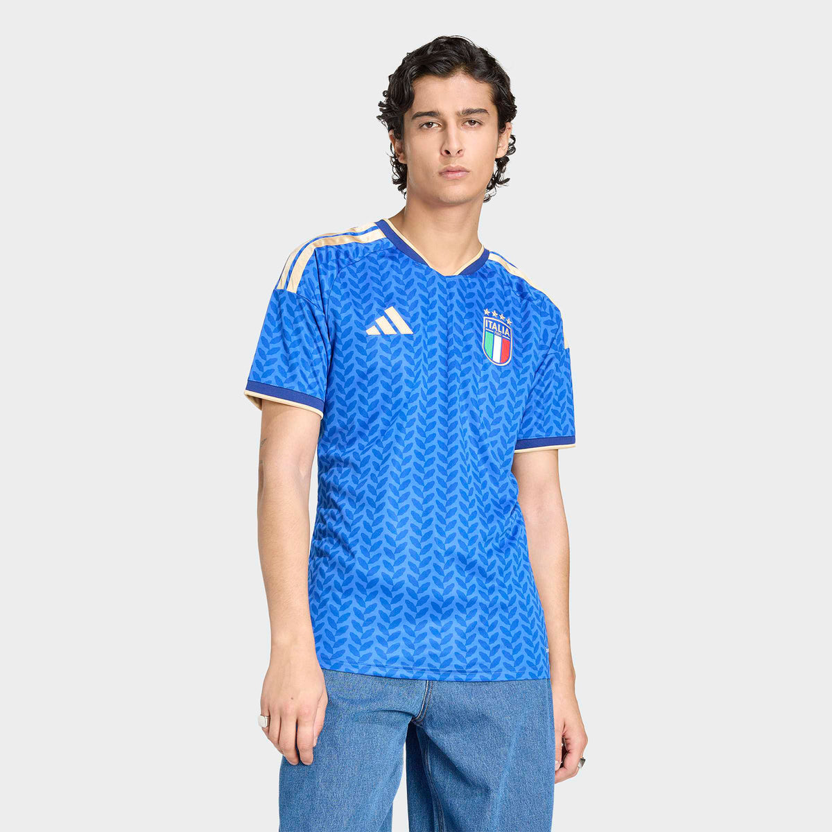 Adidas Italya 26 Iç Saha Erkek Mavi Forma
