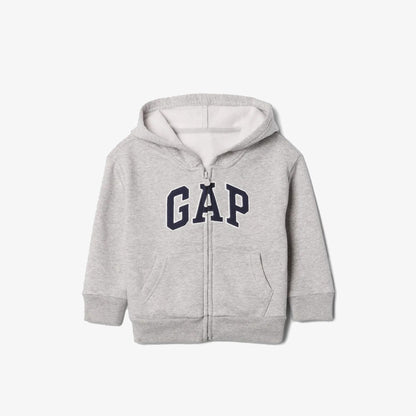 Gap Relaxed Logo Fermuarlı Çocuk Gri Sweatshirt