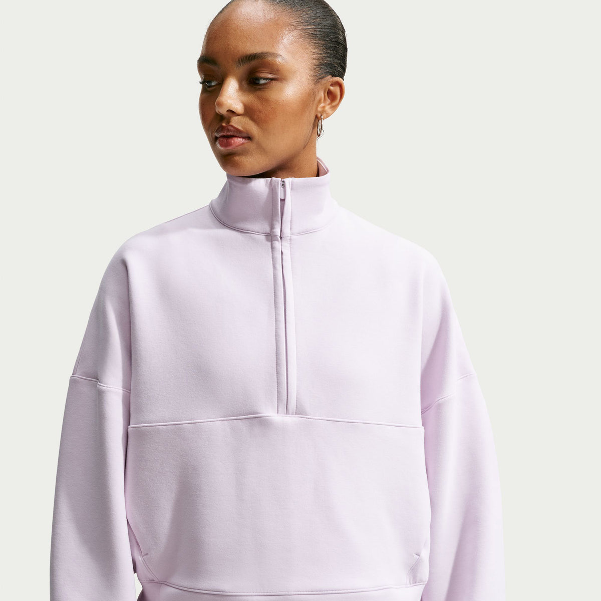 Nike 24.7 Dri Fit Half Zip Kadın Pembe Sweatshirt